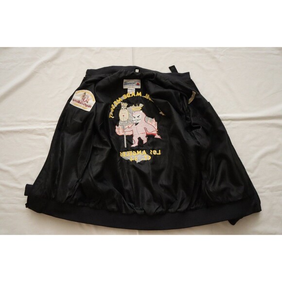 READ* Nylon Jacket Sz XL Hoyts Hellions LA The Devil Made Me Do It Pitchfork Y2K - Picture 9 of 10